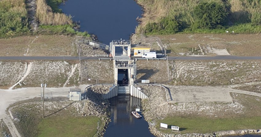 The Henry Creek lock reopened on June 9. It had been temporarily closed for maintenance. [Photo courtesy SFWMD]